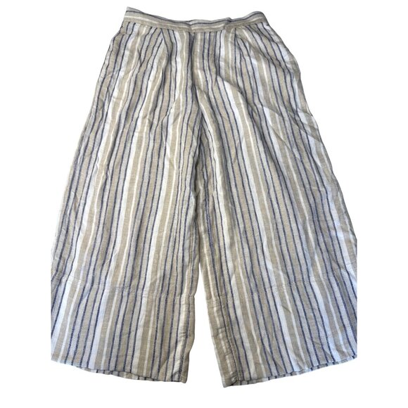 Banana Republic Linen Blend Striped Wide-Leg Pants M - Picture 1 of 15